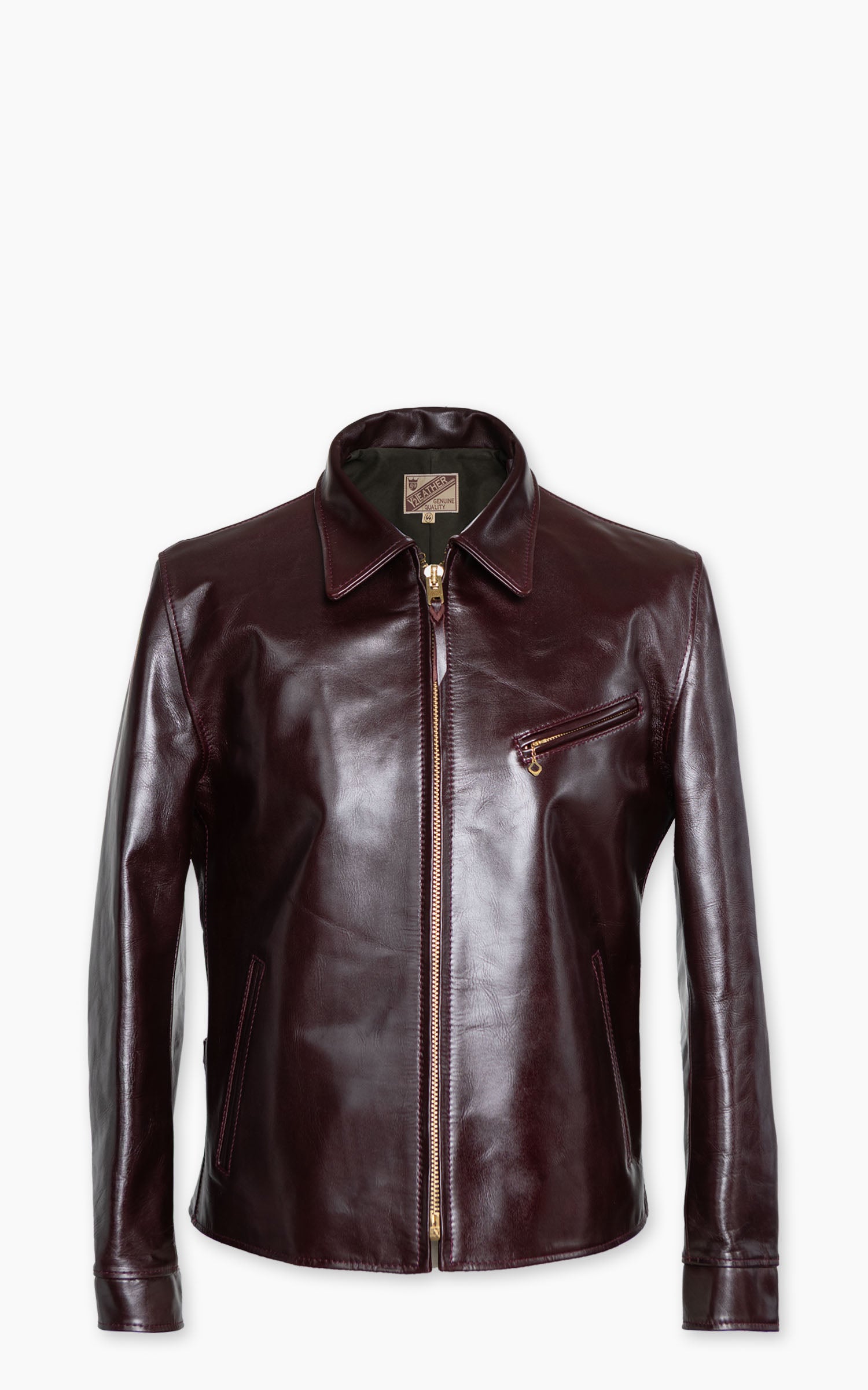 Y'2 Leather LSR-42 Aniline Steer Single Breasted Jacket Cherry