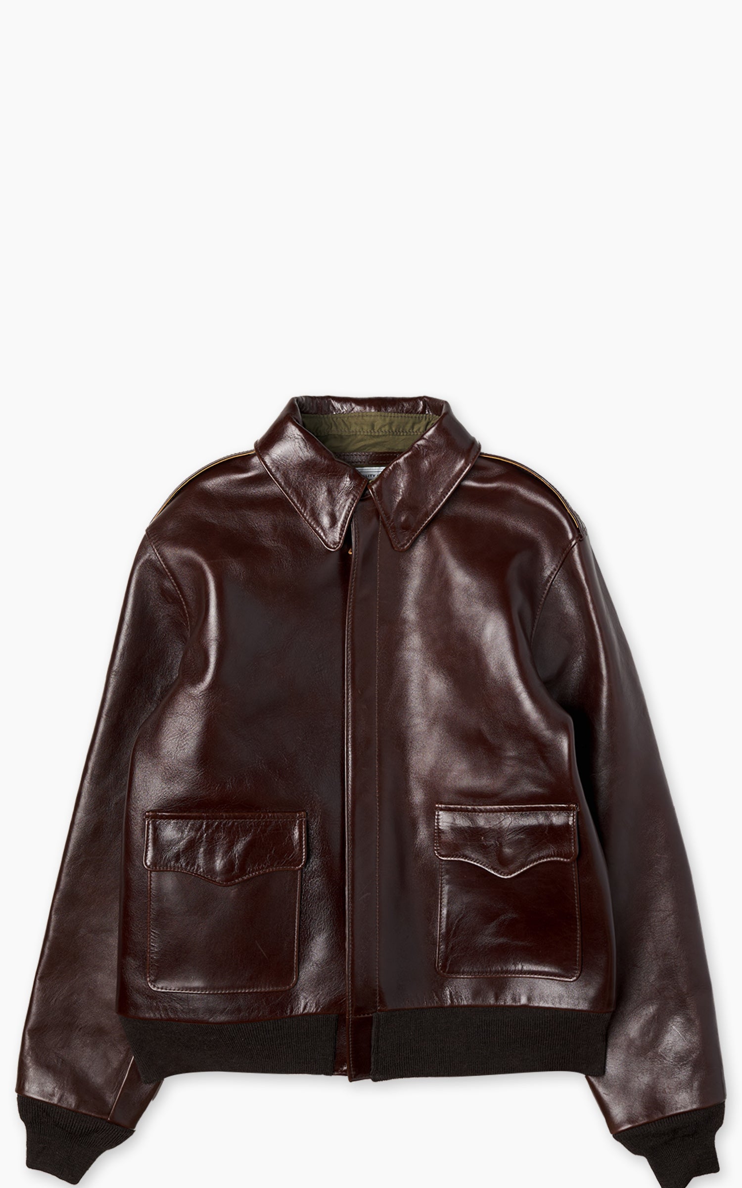 Y'2 Leather A-2 Type Pull Up Leather Jacket Brown