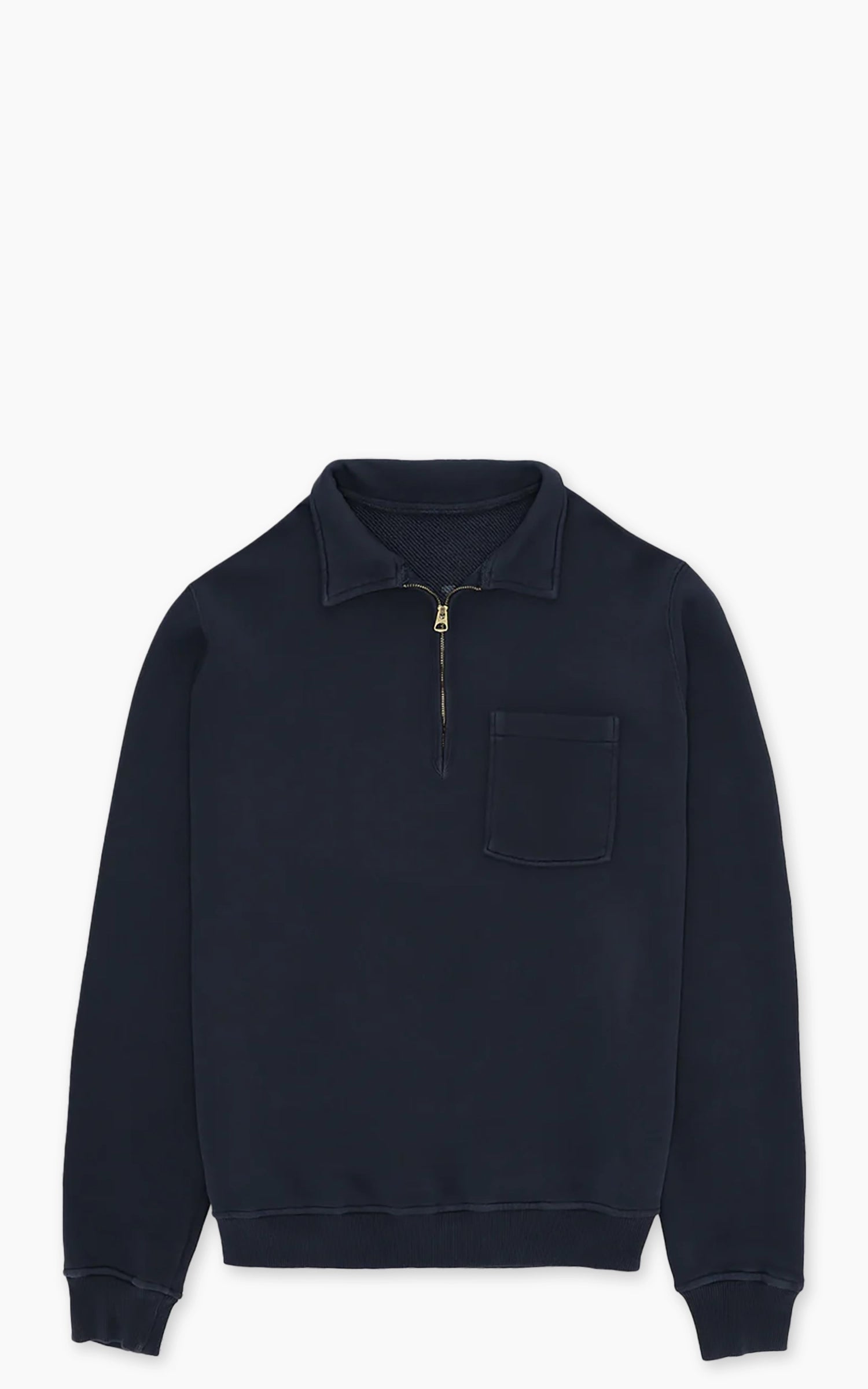 FORTELA ミリタリージレ Fortela Yale Fleece Jersey Quarter Zip Sweatshirt Blue