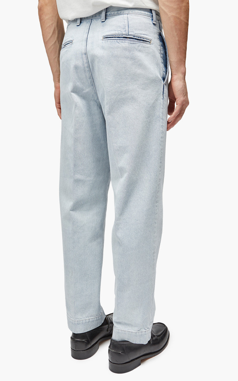 YLÈVE 13.5oz Denim Trousers Fade Ice Indigo