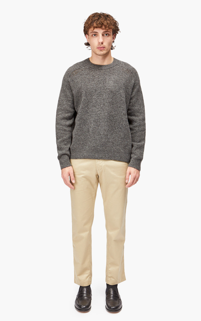 YLÈVE Wool Boucle Knit Pullover Grey