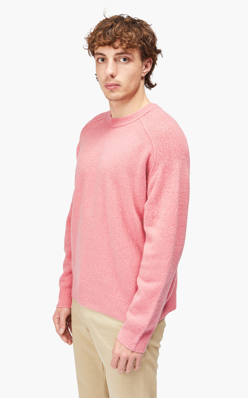 YLÈVE Wool Boucle Knit Pullover Pink