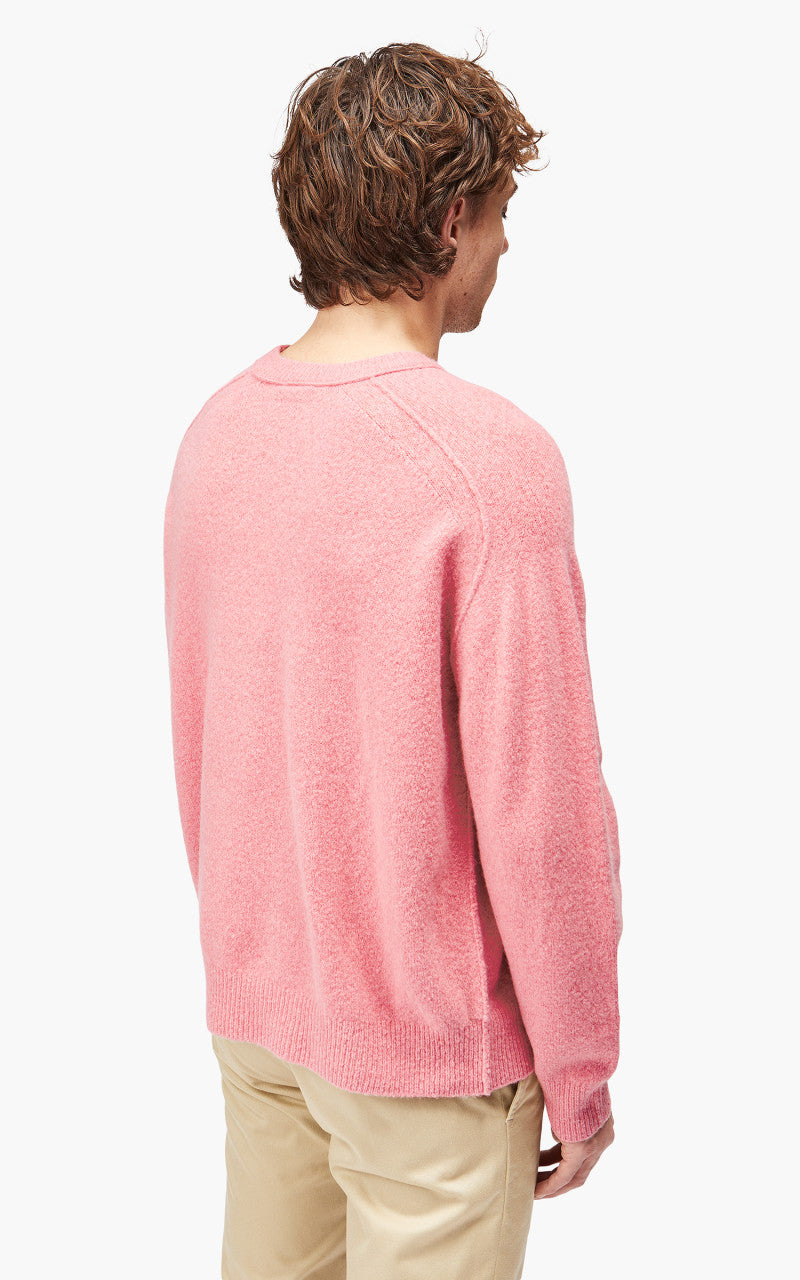 YLÈVE Wool Boucle Knit Pullover Pink