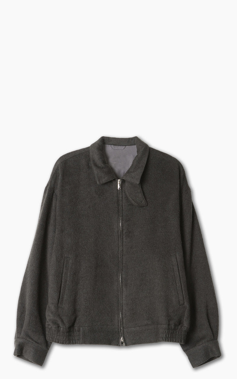 Yoke Cotton Yak Zip Blouson Charcoal