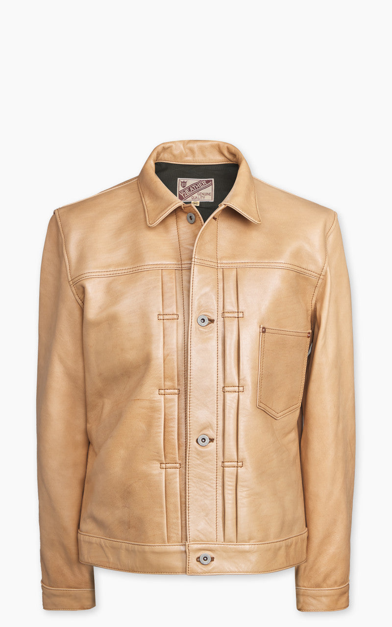 Y'2 Leather KB-140-T Horsehide Type I Leather Jacket Persimmon Dyed Ka