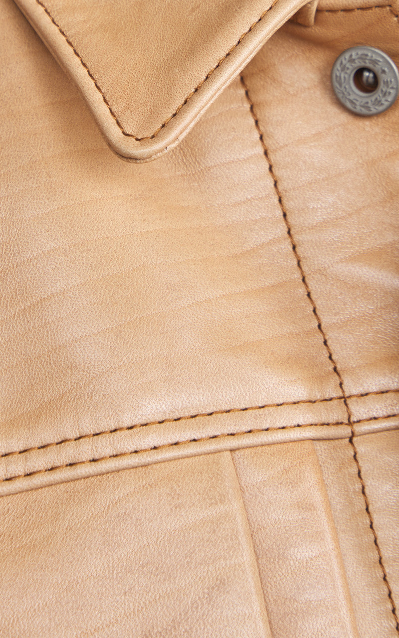 Y'2 Leather KB-140-T Horsehide Type I Leather Jacket Persimmon Dyed Kakishibu