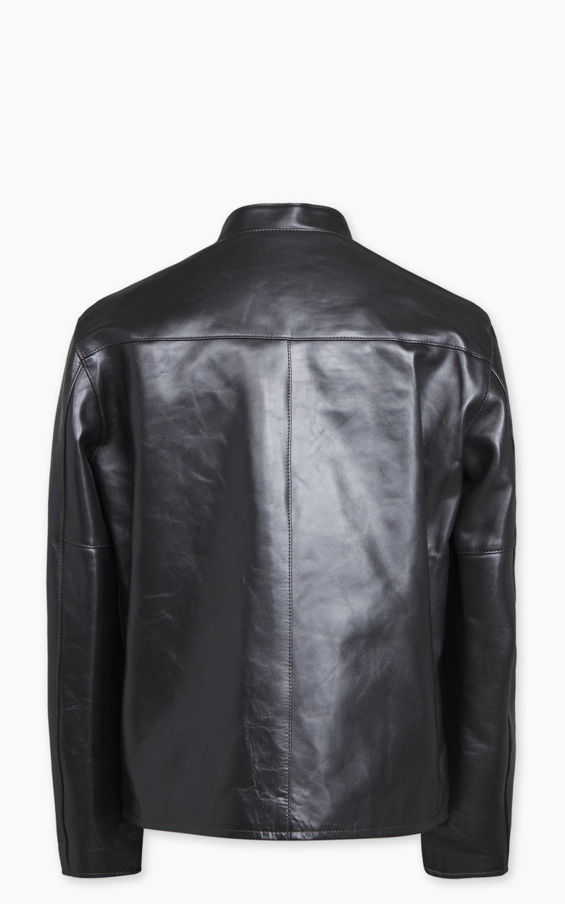 Y'2 Leather PR-64 Vintage Horsehide Single Riders Leather Jacket Black