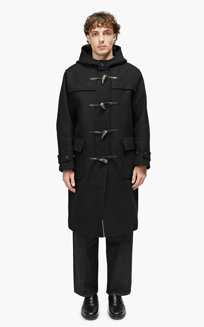 YLÈVE Wool Double Twill Duffle Coat Black