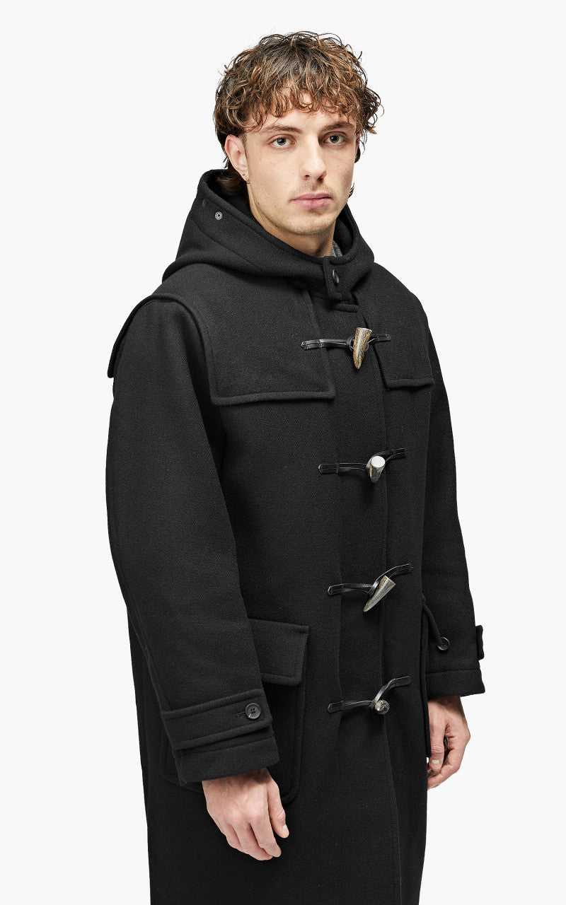 YLÈVE Wool Double Twill Duffle Coat Black