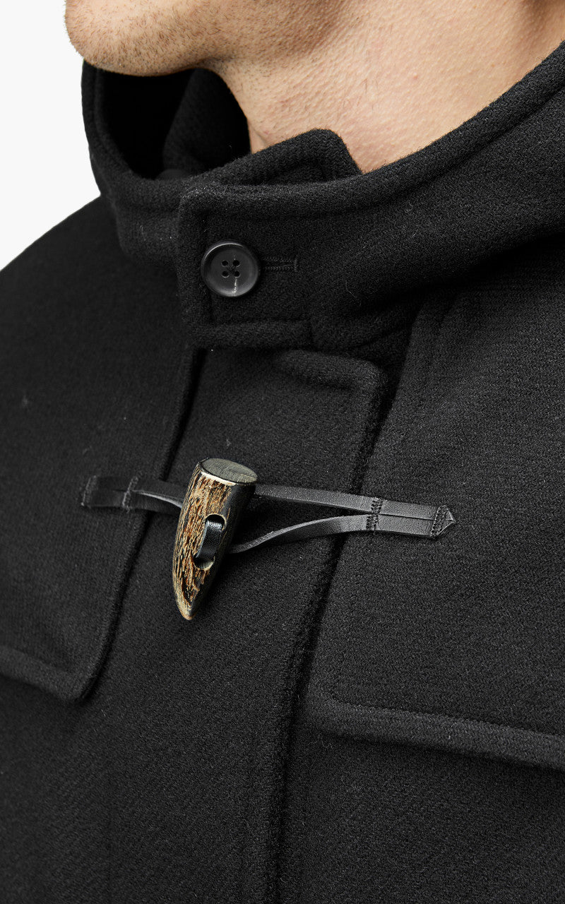 YLÈVE Wool Double Twill Duffle Coat Black