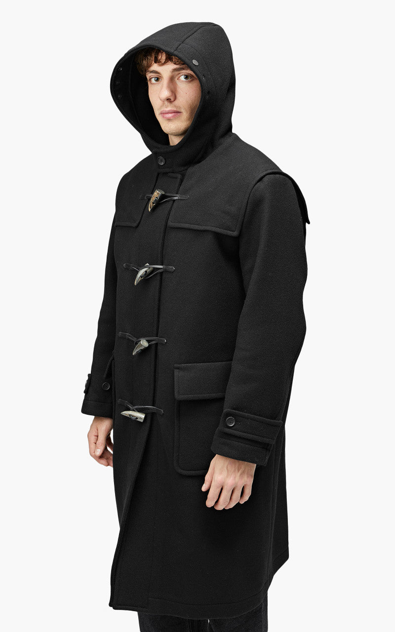 YLÈVE Wool Double Twill Duffle Coat Black