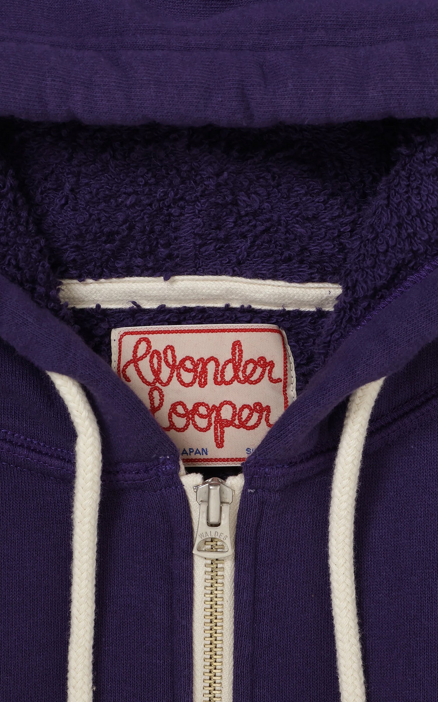 Wonder Looper Zip Hoodie Super Looper French Terry Purple