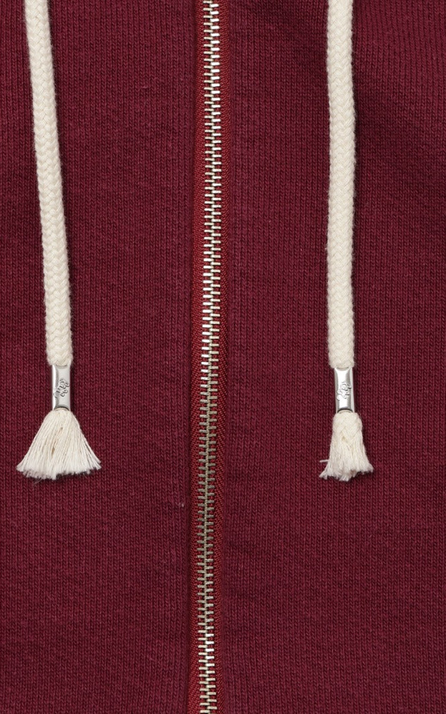 Wonder Looper Zip Hoodie Double Heavyweight French Terry Burgundy