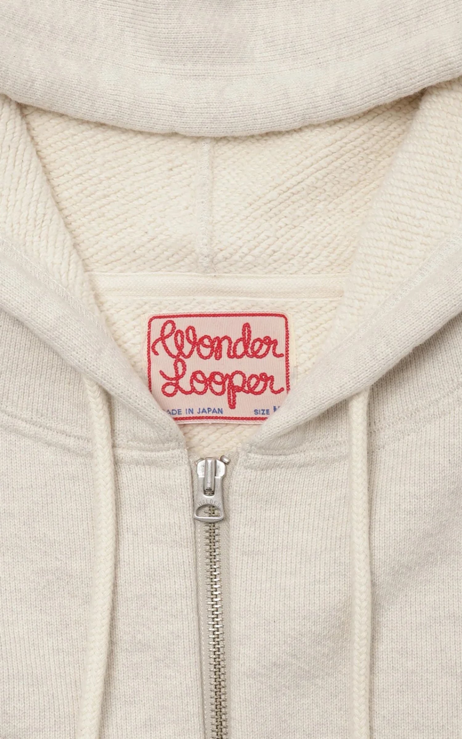 Wonder Looper Zip Hoodie Double Heavyweight French Terry Oatmeal