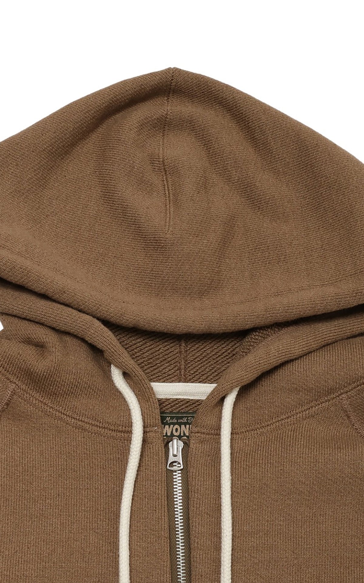 Wonder Looper Zip Hoodie Iron Mordant Foxfibre® Double Heavyweight French Terry Coyote 80