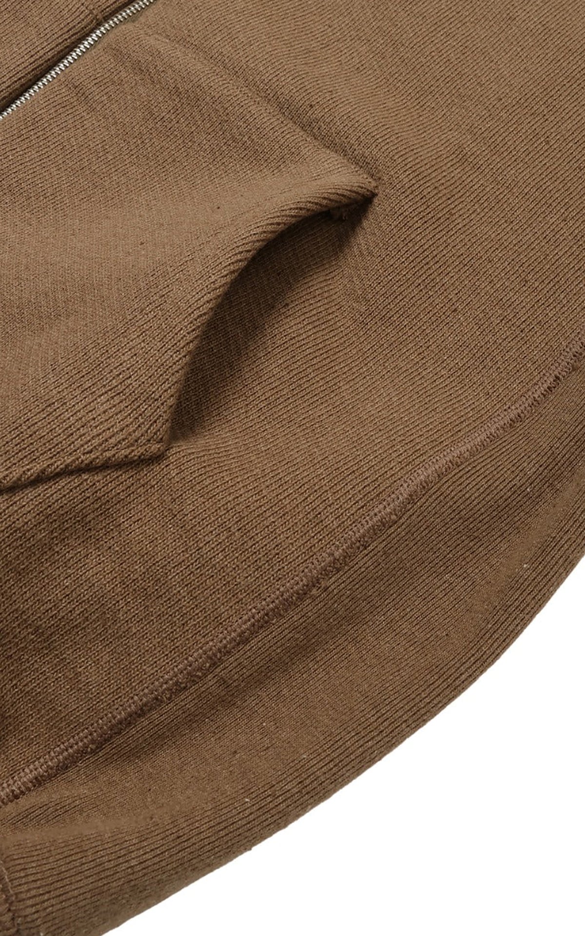Wonder Looper Zip Hoodie Iron Mordant Foxfibre® Double Heavyweight French Terry Coyote 80