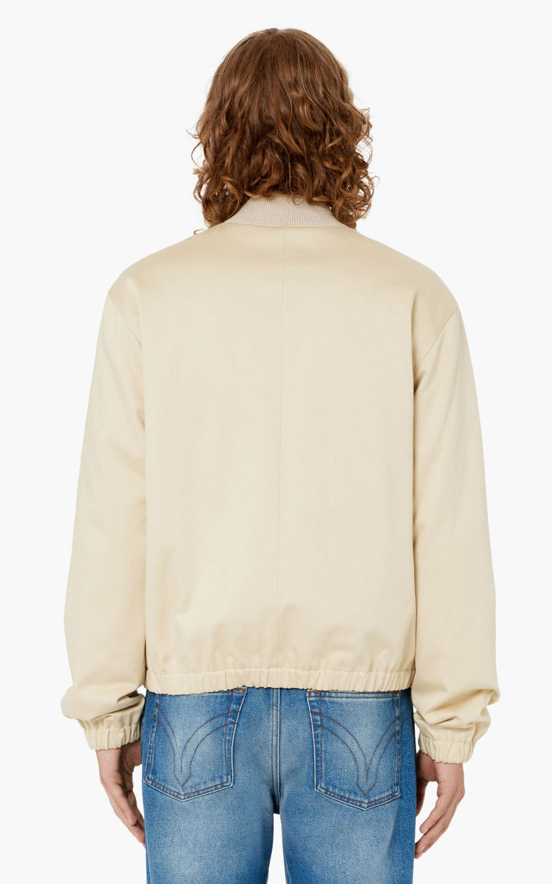 AMI Paris Zipped Bomber Jacket Vanilla