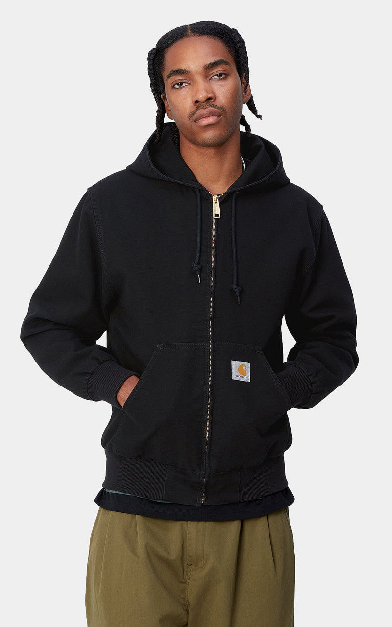Carhartt WIP Active Jacket Dearborn Canvas Black Aged Canvas