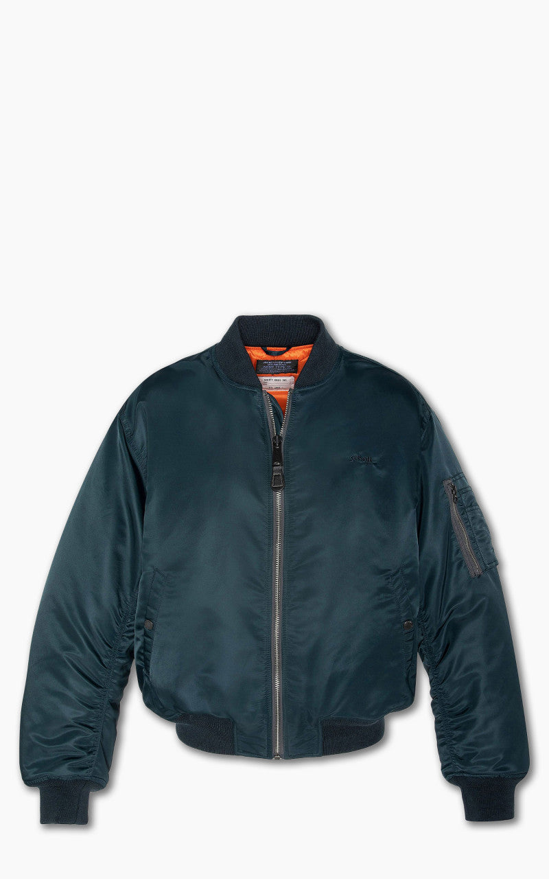 Schott NYC Airforce 90s Fit MA-1 Bomber Jacket Navy