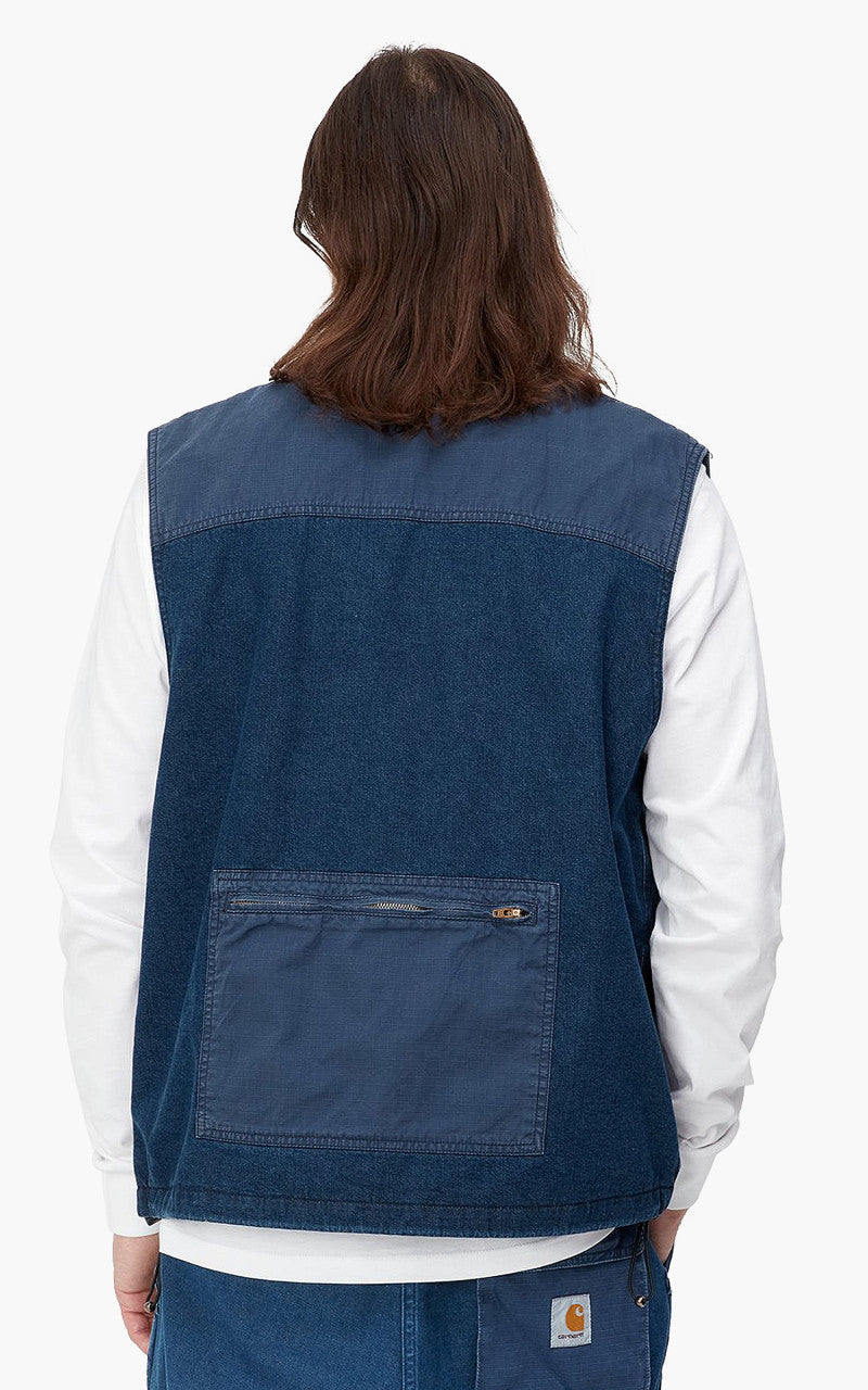 Carhartt WIP Alma Vest Blue Stone Washed