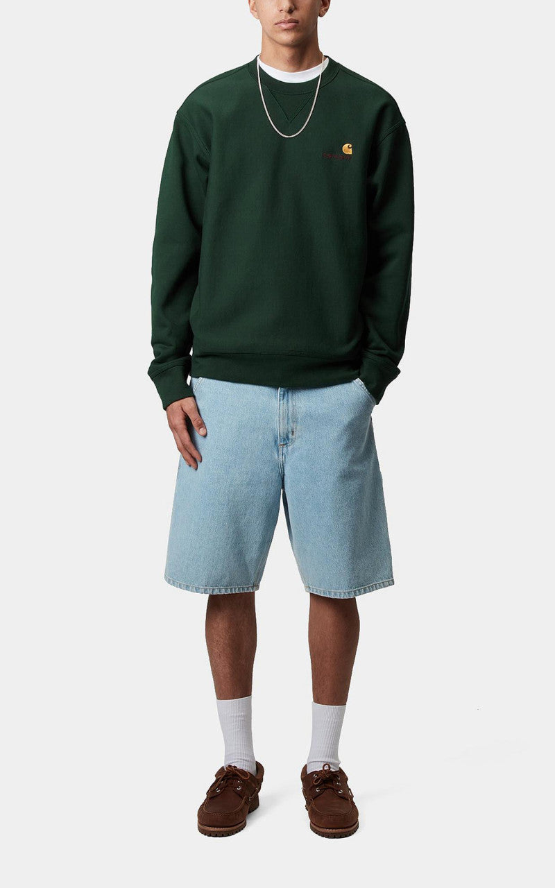 Carhartt WIP American Script Sweatshirt Conifer