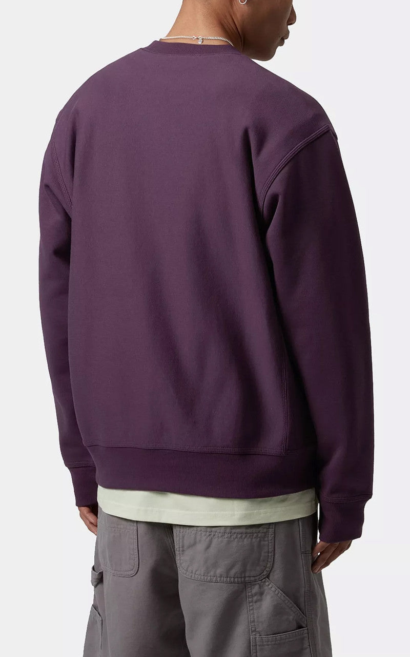 Carhartt WIP American Script Sweatshirt Huckleberry