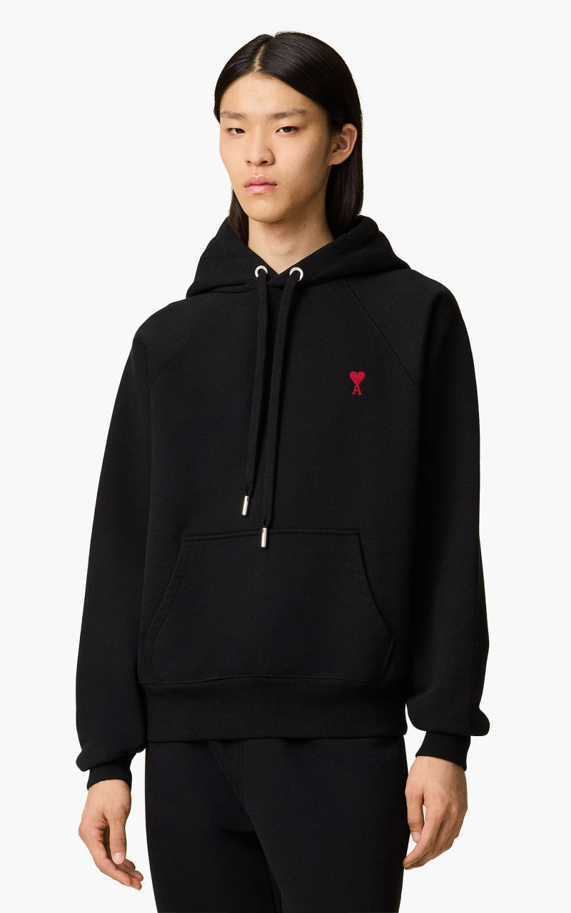 AMI Paris Ami De Coeur Hoodie Black