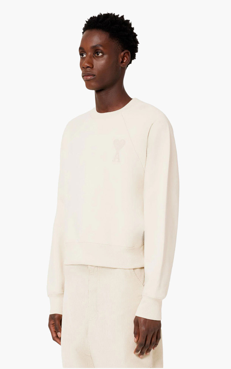 AMI Paris Tonal Big ADC Sweatshirt Off White
