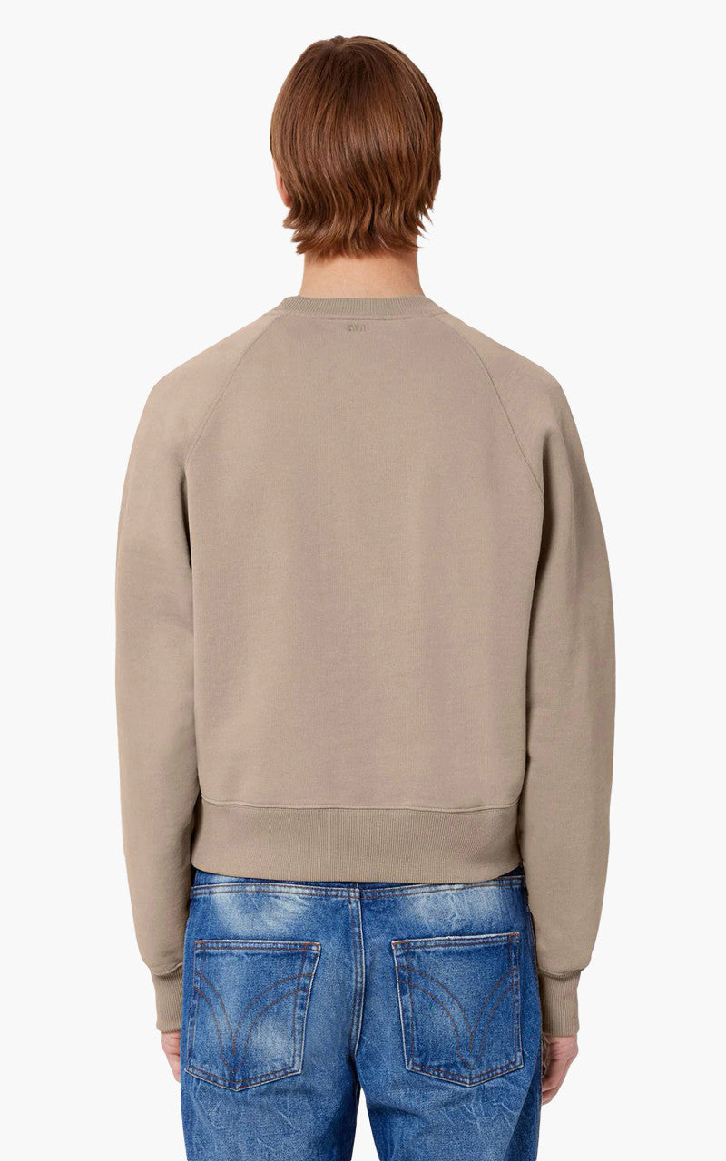 AMI Paris Tonal Big ADC Sweatshirt Dark Beige