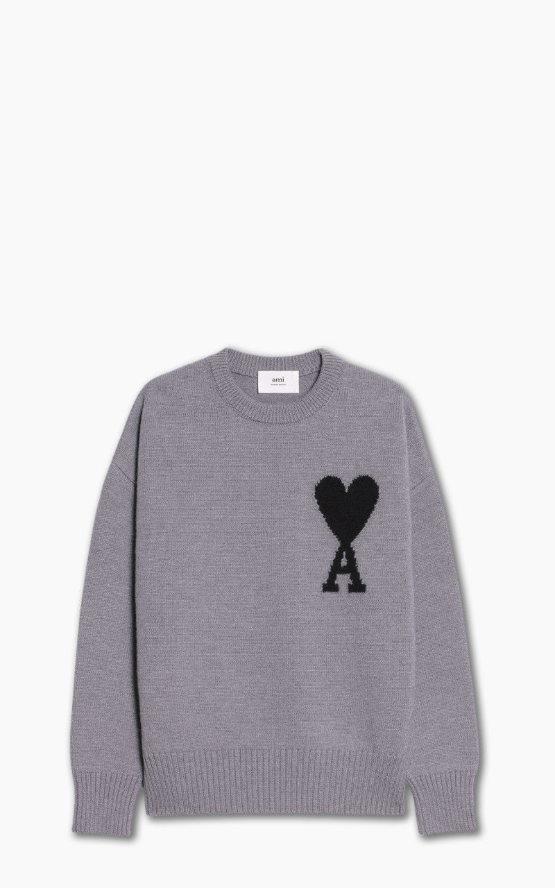 AMI Paris ADC Crewneck Sweater Knit Wool Grey/Black