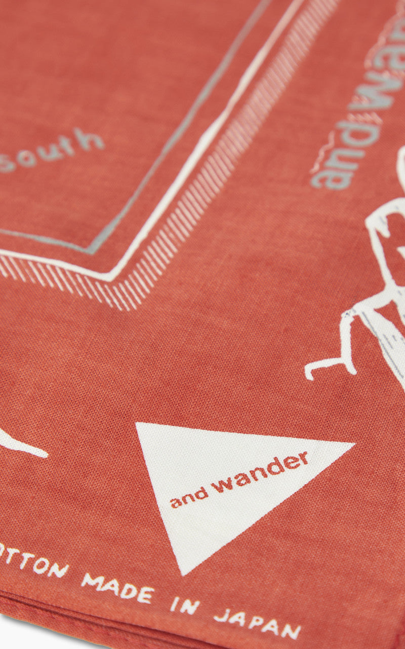 and wander Reflective Words Bandana Red