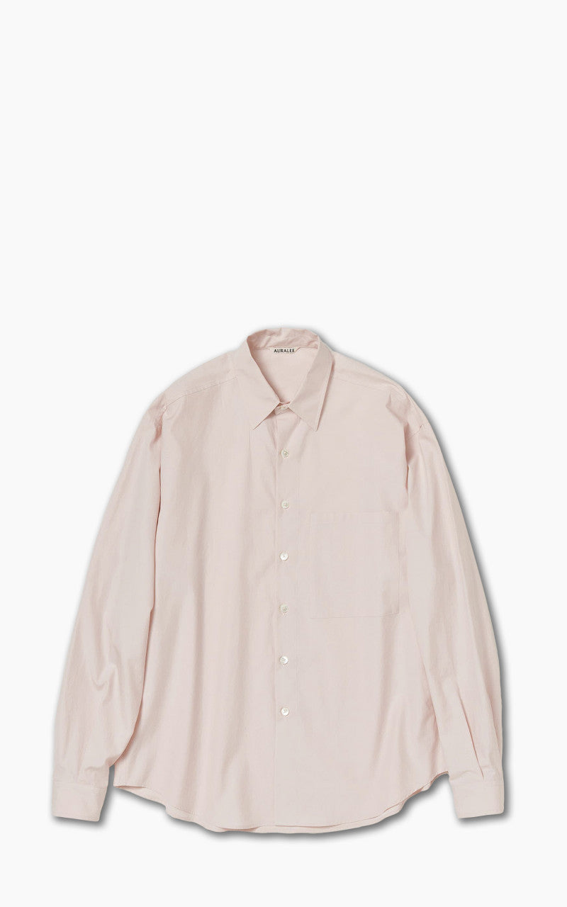 Auralee Washed Finx Twill Big Shirt Pink