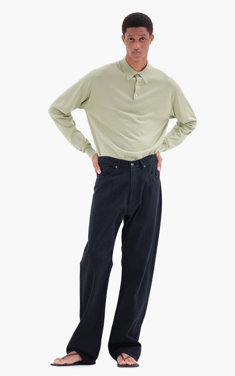 Auralee Selvedge Light Denim Pants Black