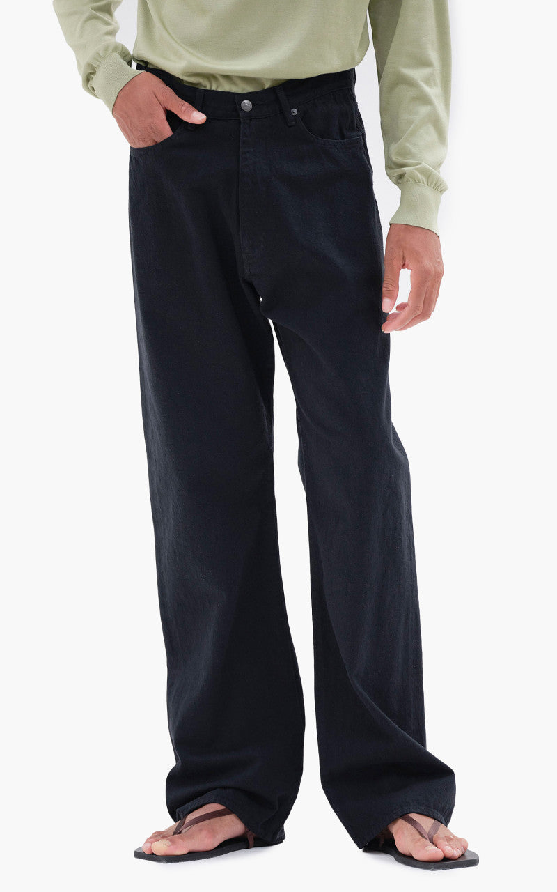 Auralee Selvedge Light Denim Pants Black