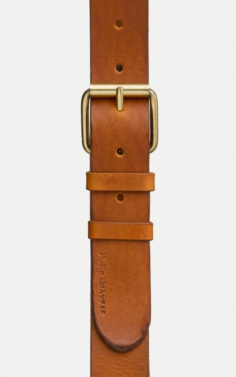 Nudie Jeans Pedersson Leather Belt Toffee Brown