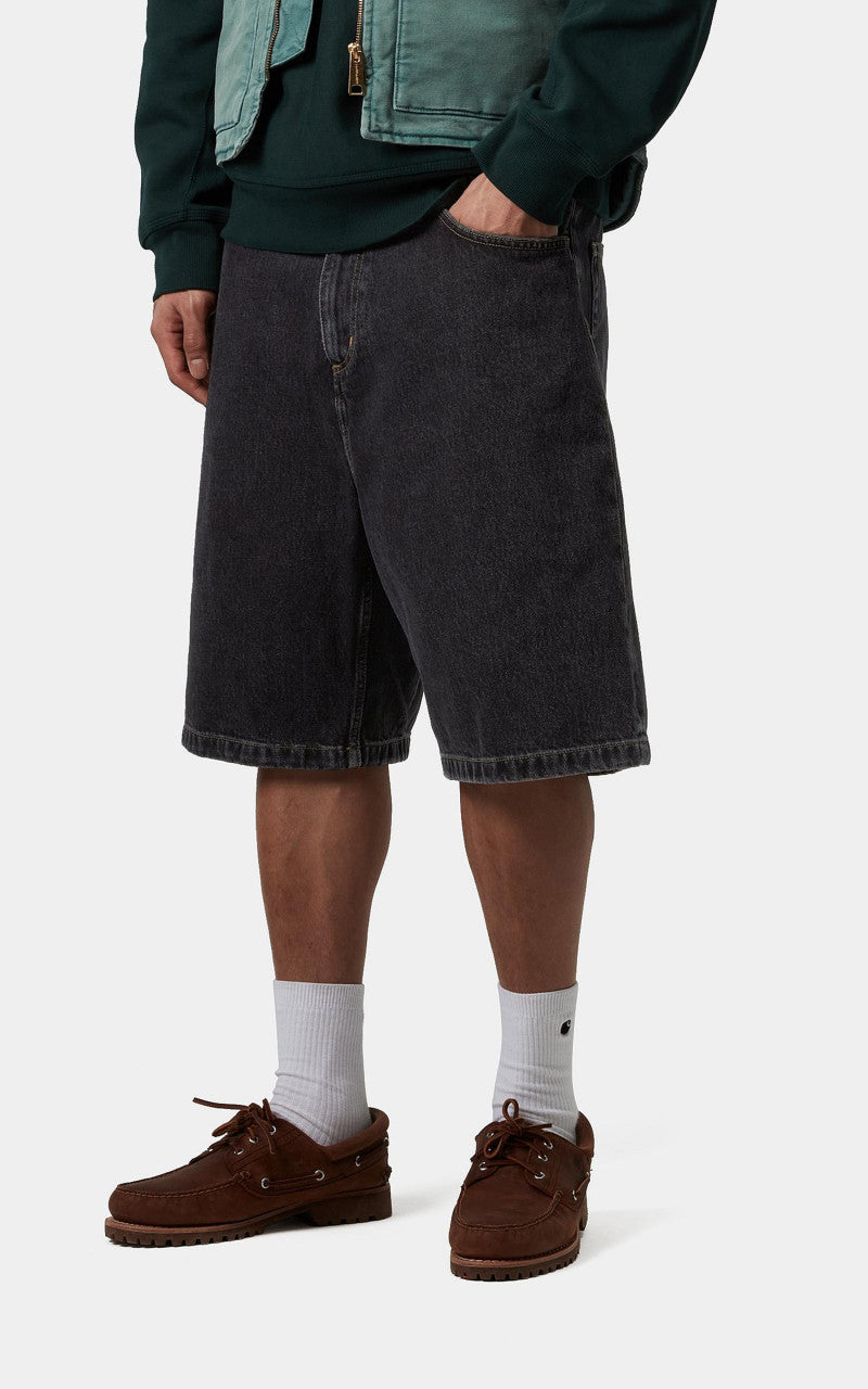 Carhartt WIP Brandon Short Smith Denim Stone Washed Black