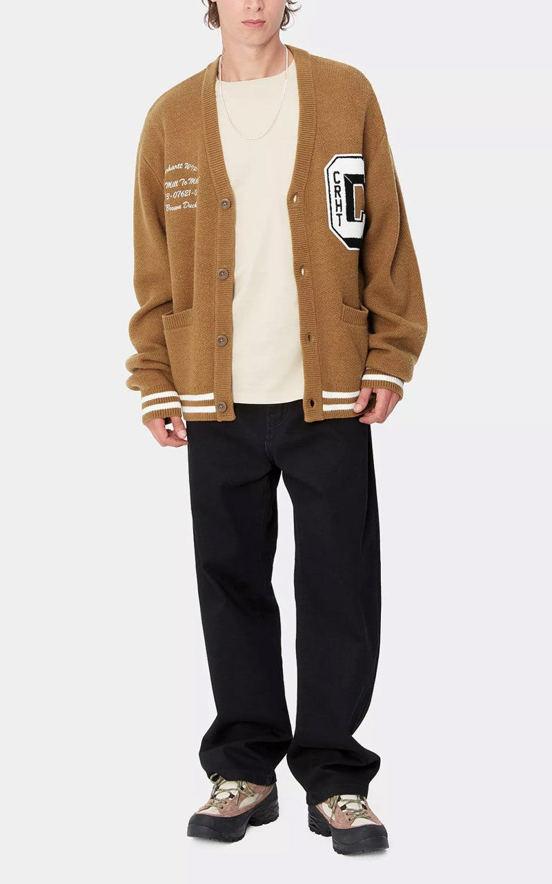 Carhartt WIP Brown Ducks Cardigan Hamilton Brown/Wax