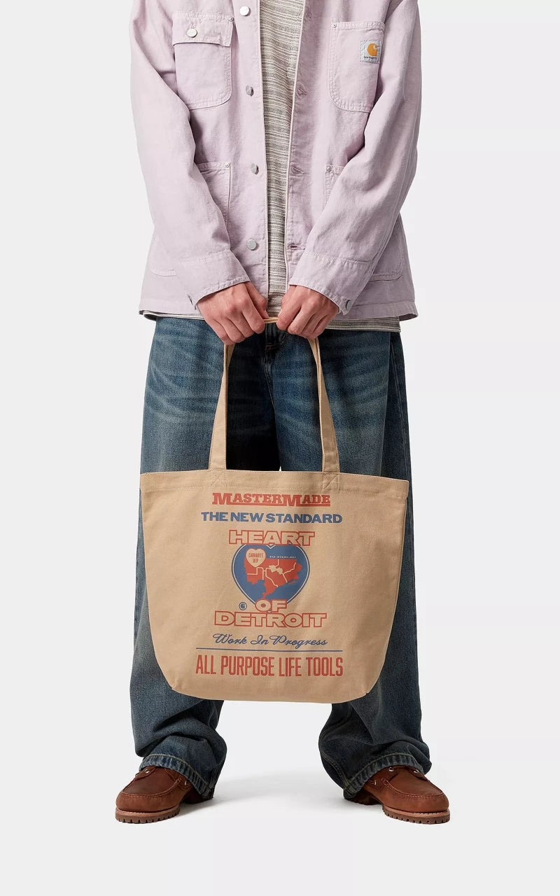 Carhartt WIP Canvas Graphic Tote Arcan Print/Dusty H Brown