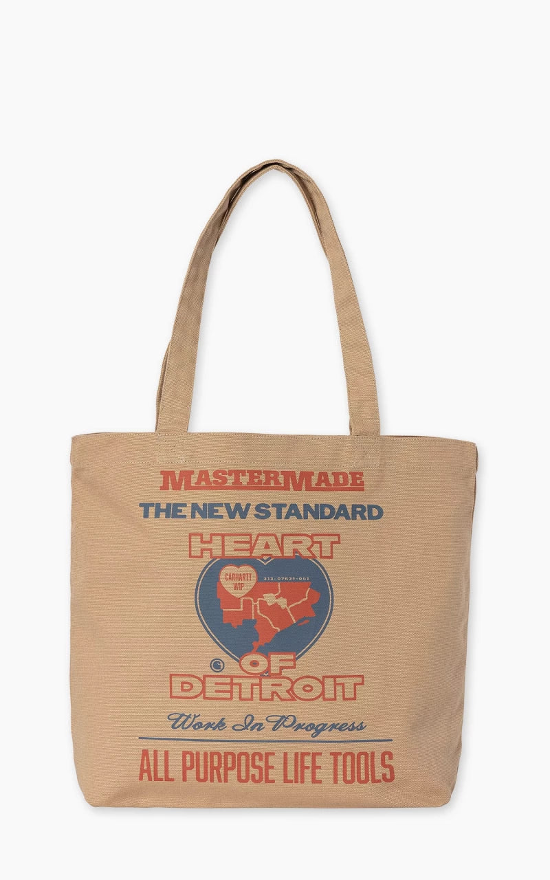 Carhartt WIP Canvas Graphic Tote Arcan Print/Dusty H Brown