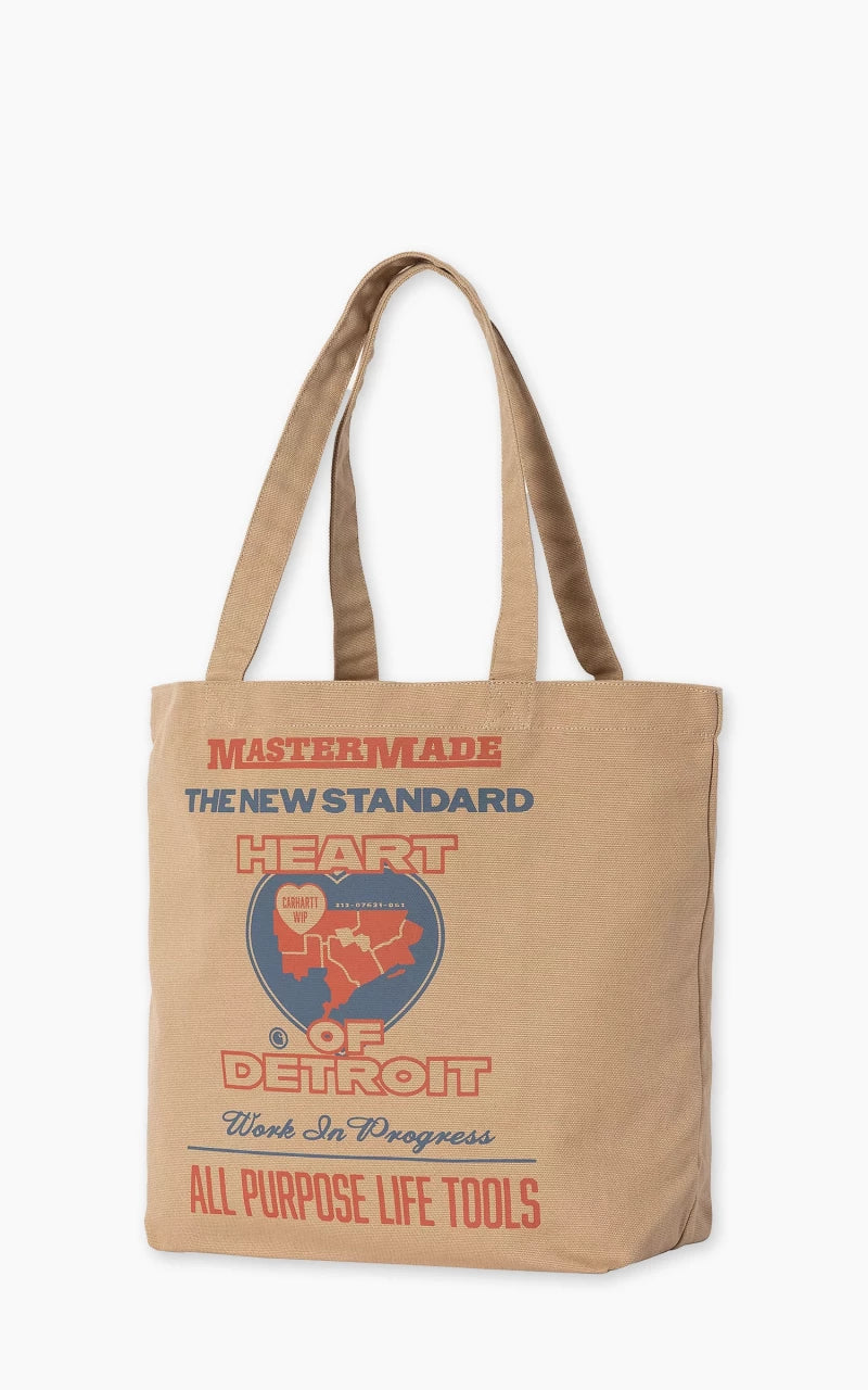 Carhartt WIP Canvas Graphic Tote Arcan Print/Dusty H Brown