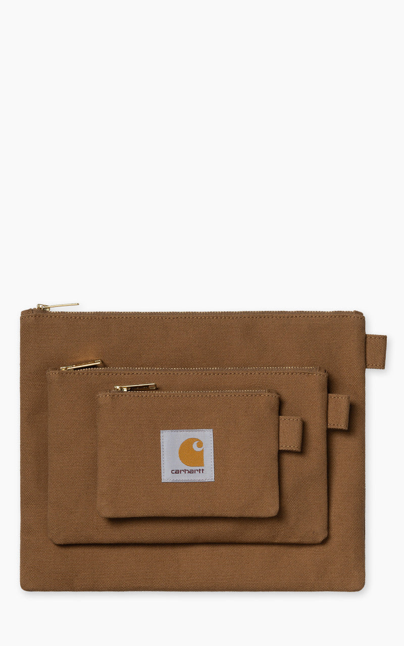 Carhartt WIP Canvas Pouch Set Hamilton Brown