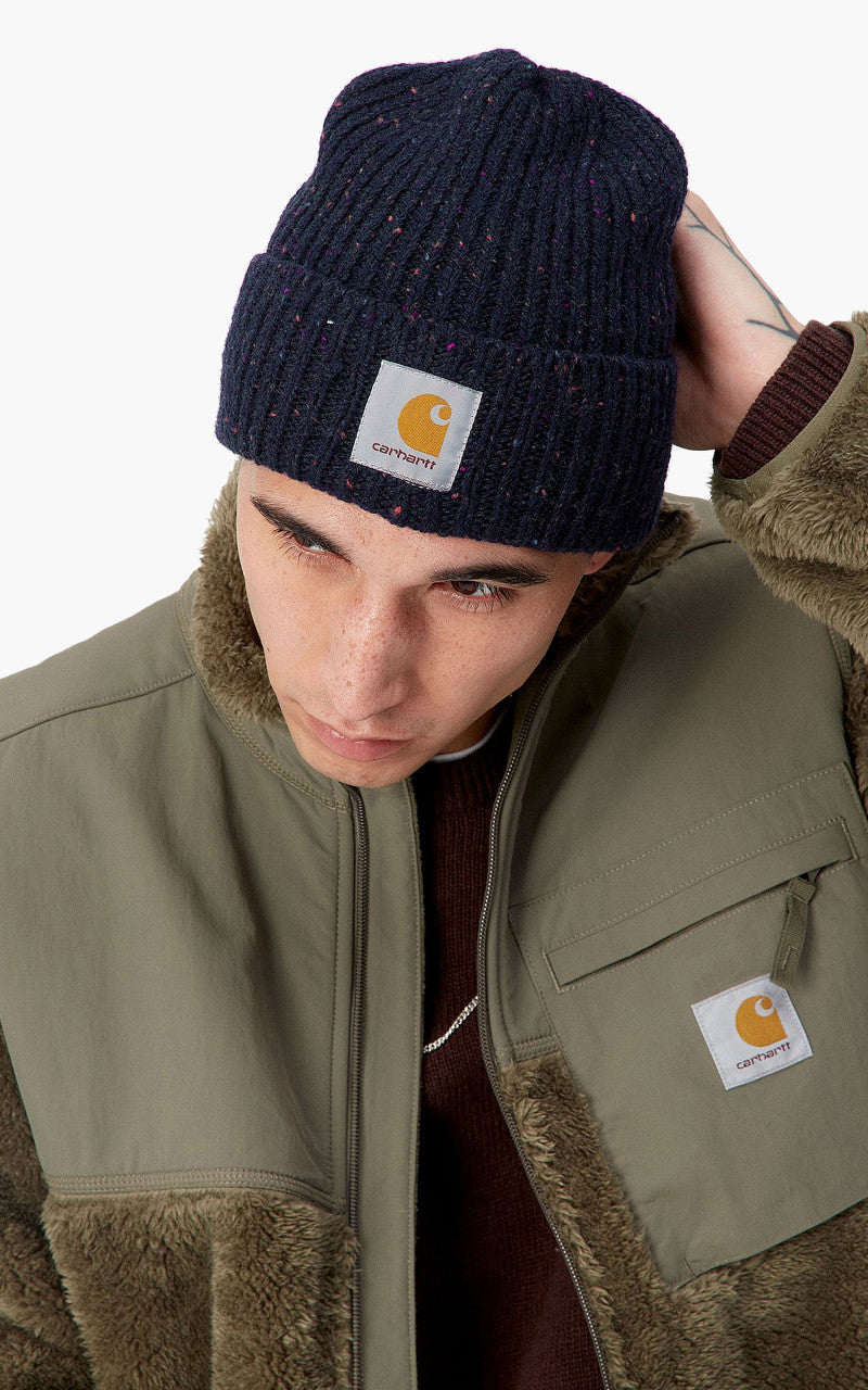 Carhartt WIP Anglistics Beanie Speckled Dark Navy Heather