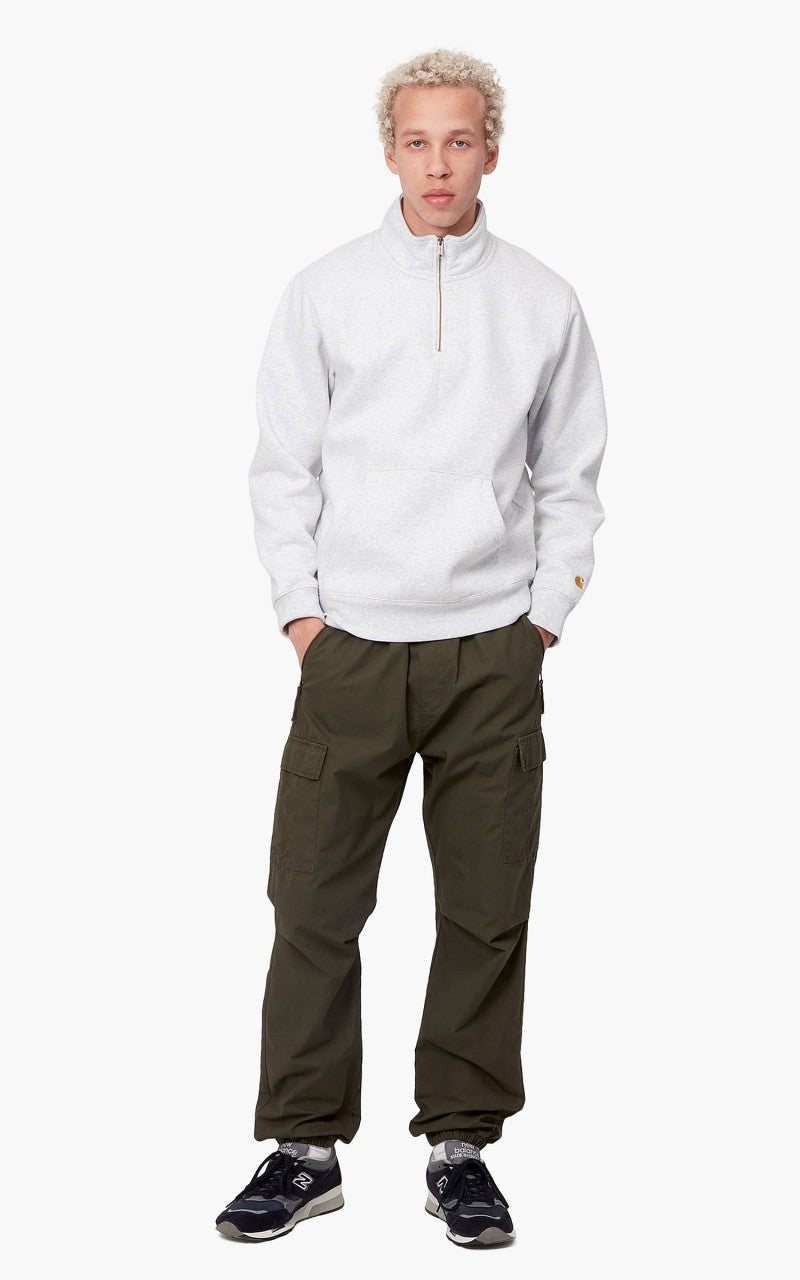 Carhartt WIP Chase Neck Zip Sweatshirt Ash Heather/Gold