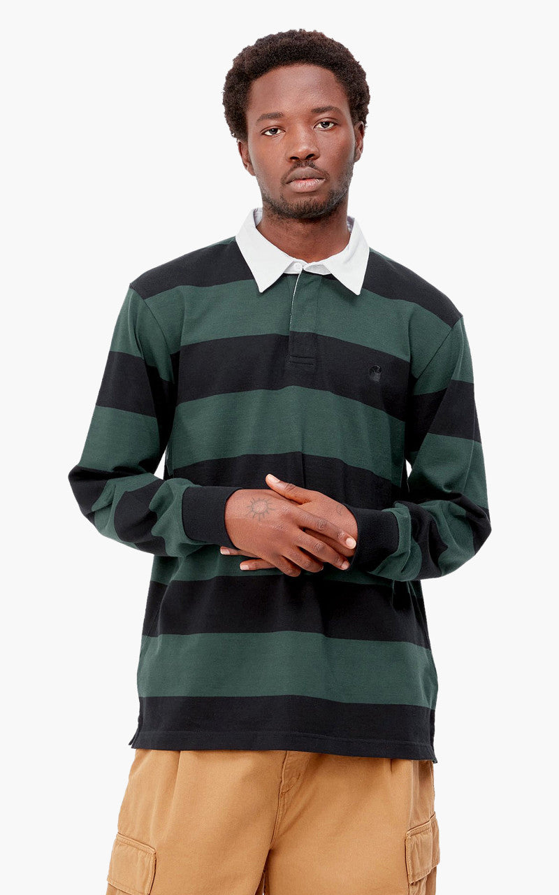 Carhartt WIP L/S Jagger Rugby Shirt Stripe Juniper