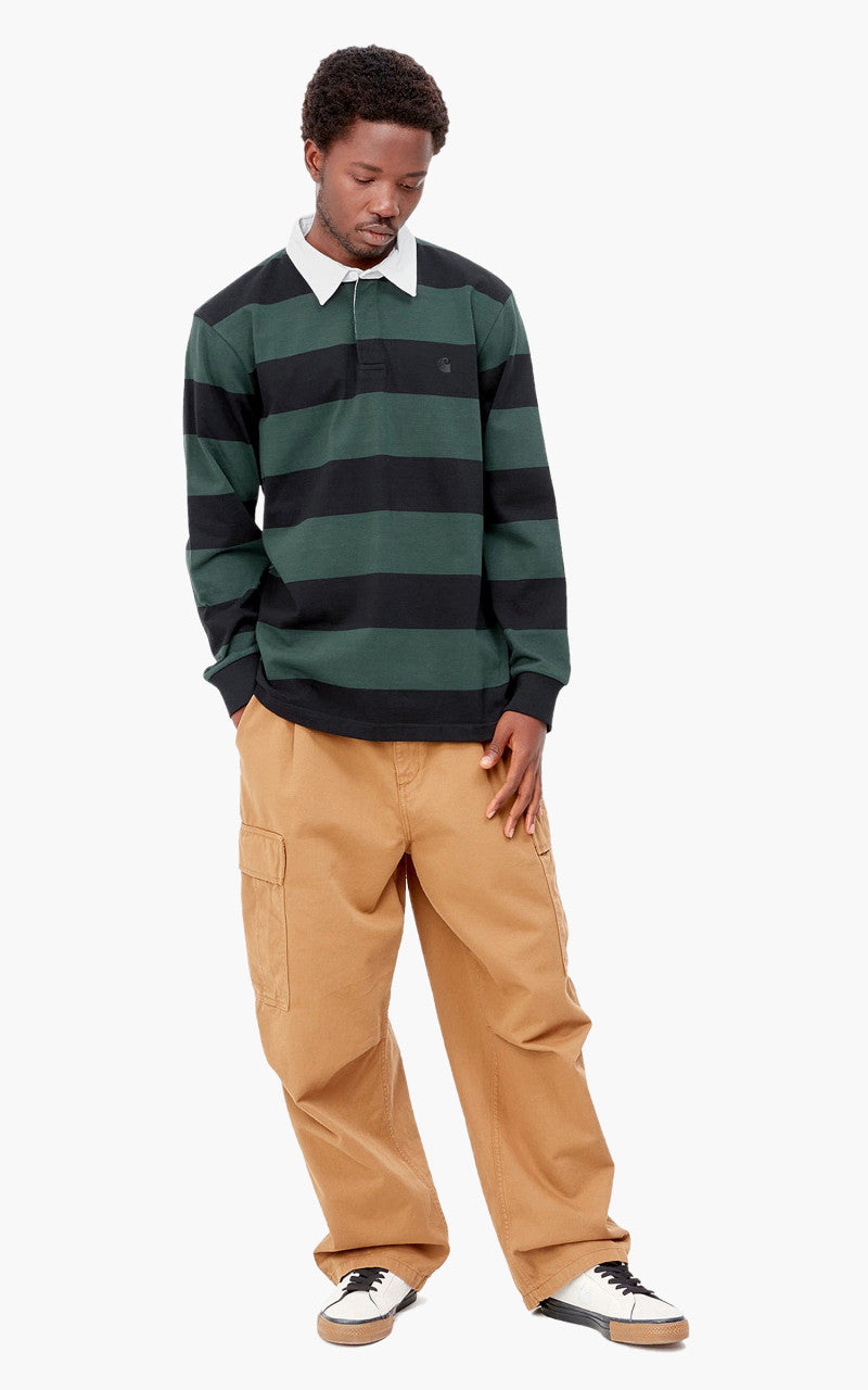 Carhartt WIP L/S Jagger Rugby Shirt Stripe Juniper