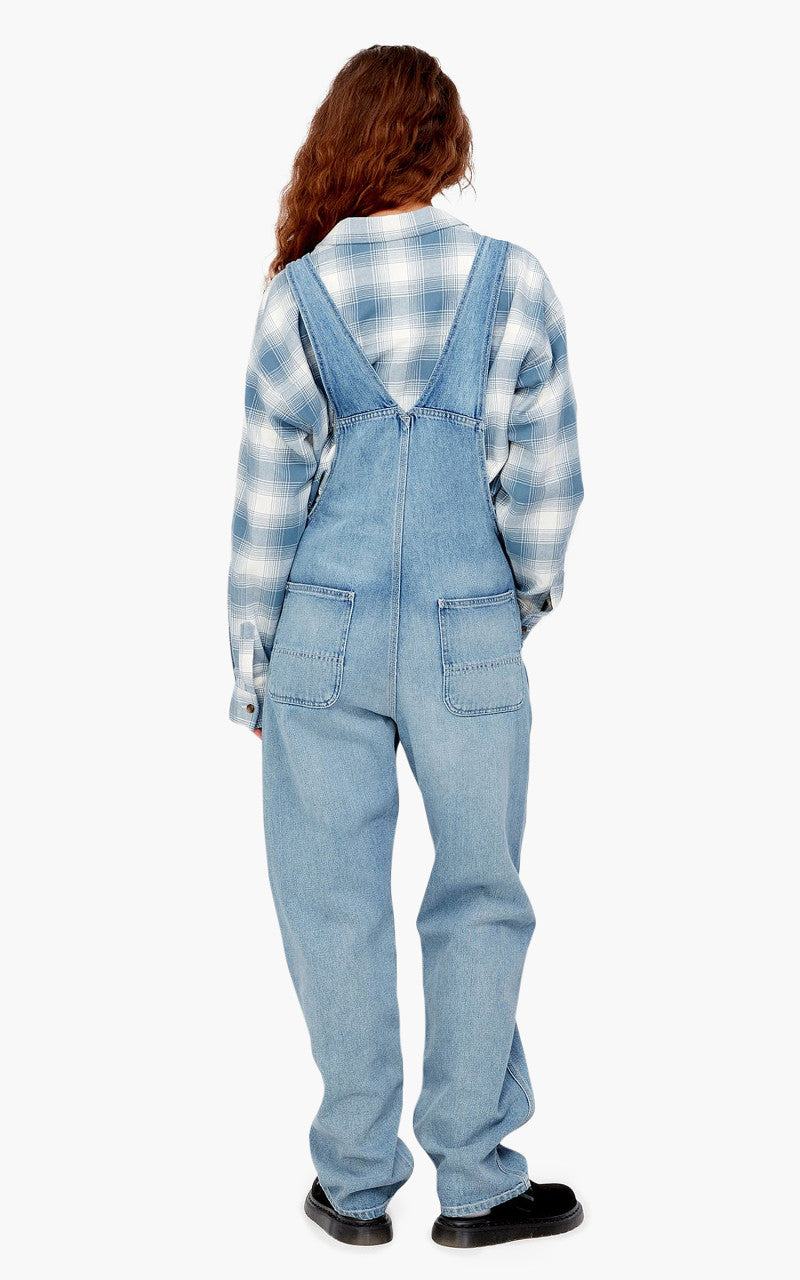 Carhartt WIP W' Bib Overall Straight Blue Light Stone Washed