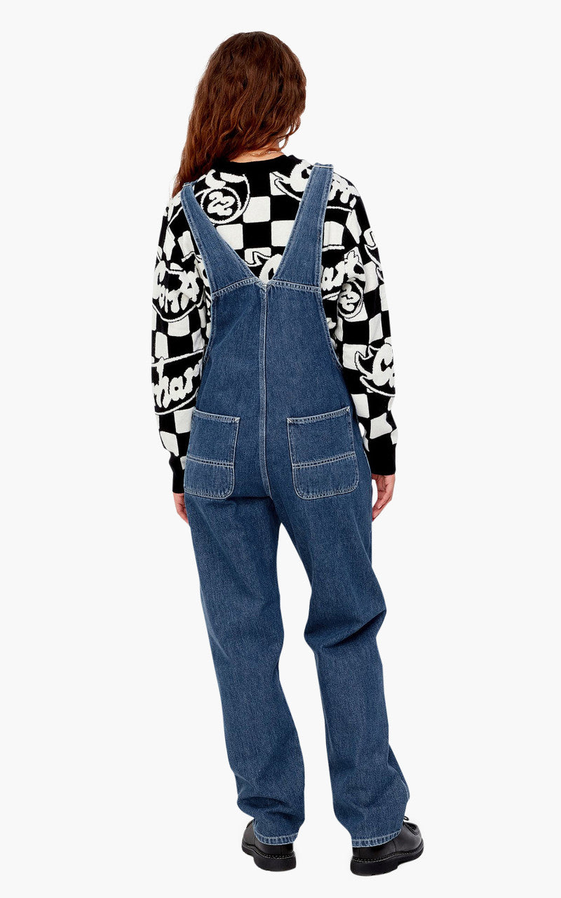 Carhartt WIP W' Bib Overall Straight Blue Stone Washed
