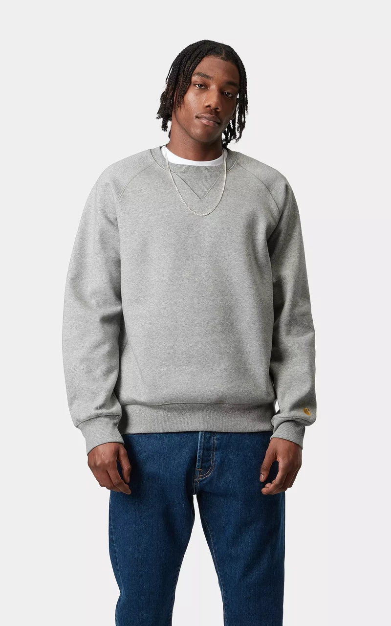 Carhartt WIP Chase Sweatshirt Grey Heather/Gold