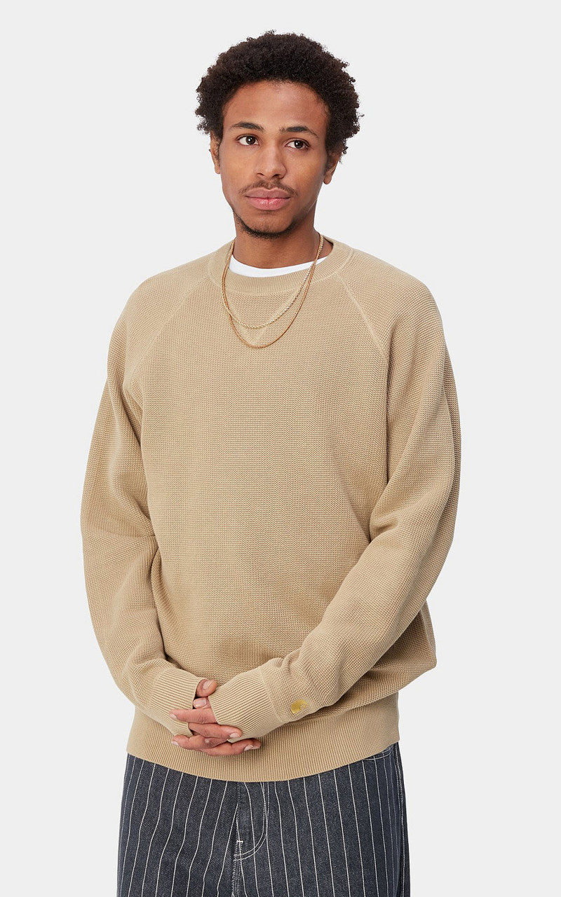 Carhartt WIP Chase Sweater Gauge Sable/Gold