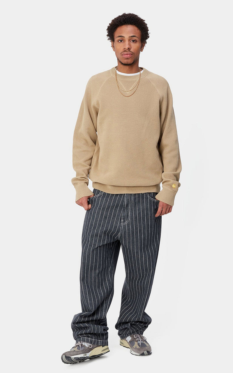 Carhartt WIP Chase Sweater Gauge Sable/Gold